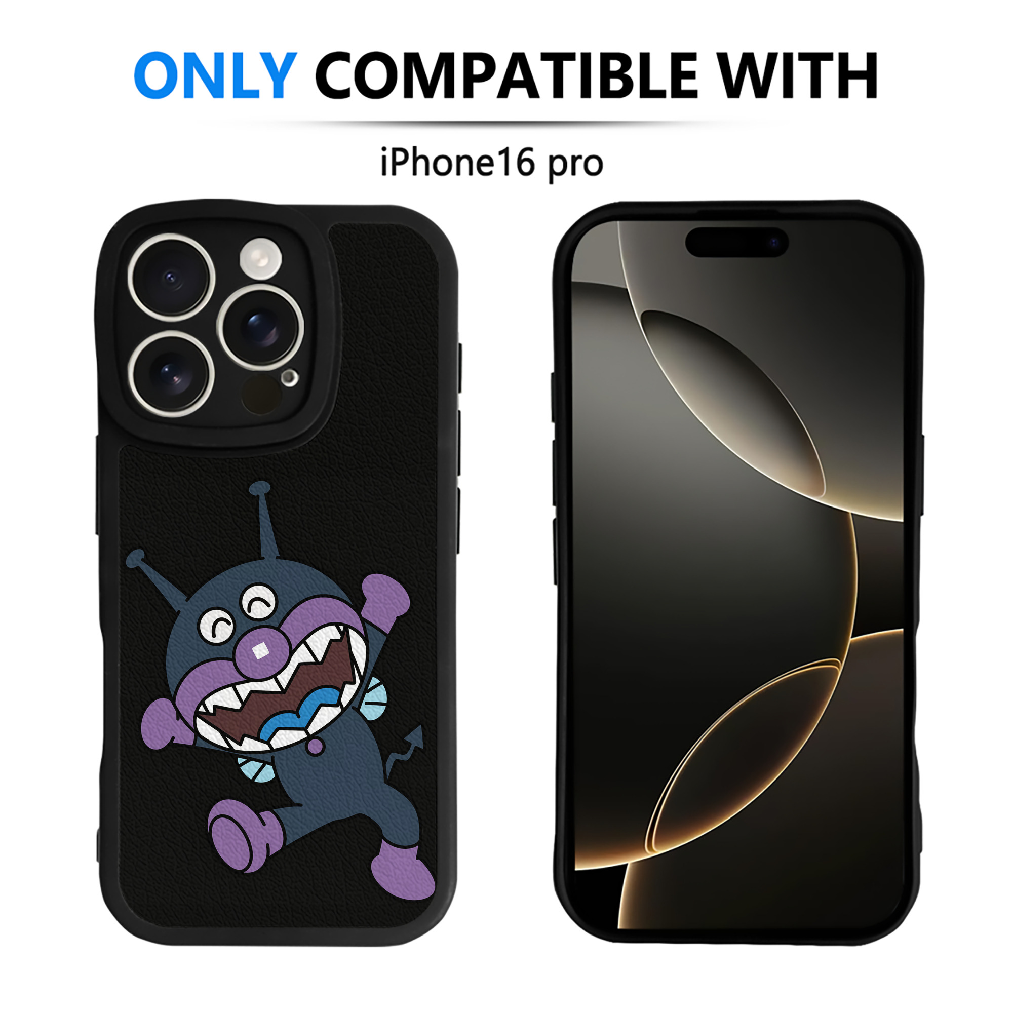 （画像用） アンパンマン Anpanman 【iPhone 16シリーズ対応】シリコンスマホケース（レザー調） 材質：シリコン